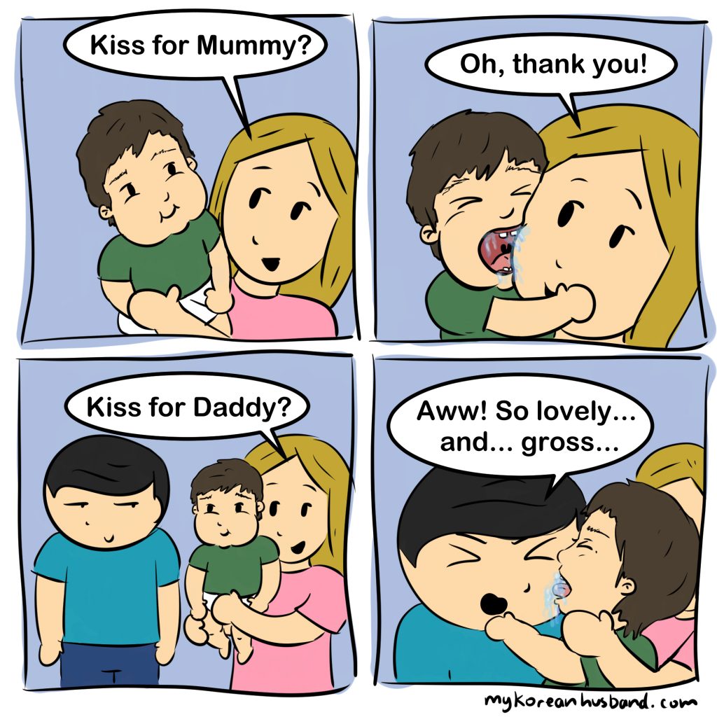 toddler kisses comic